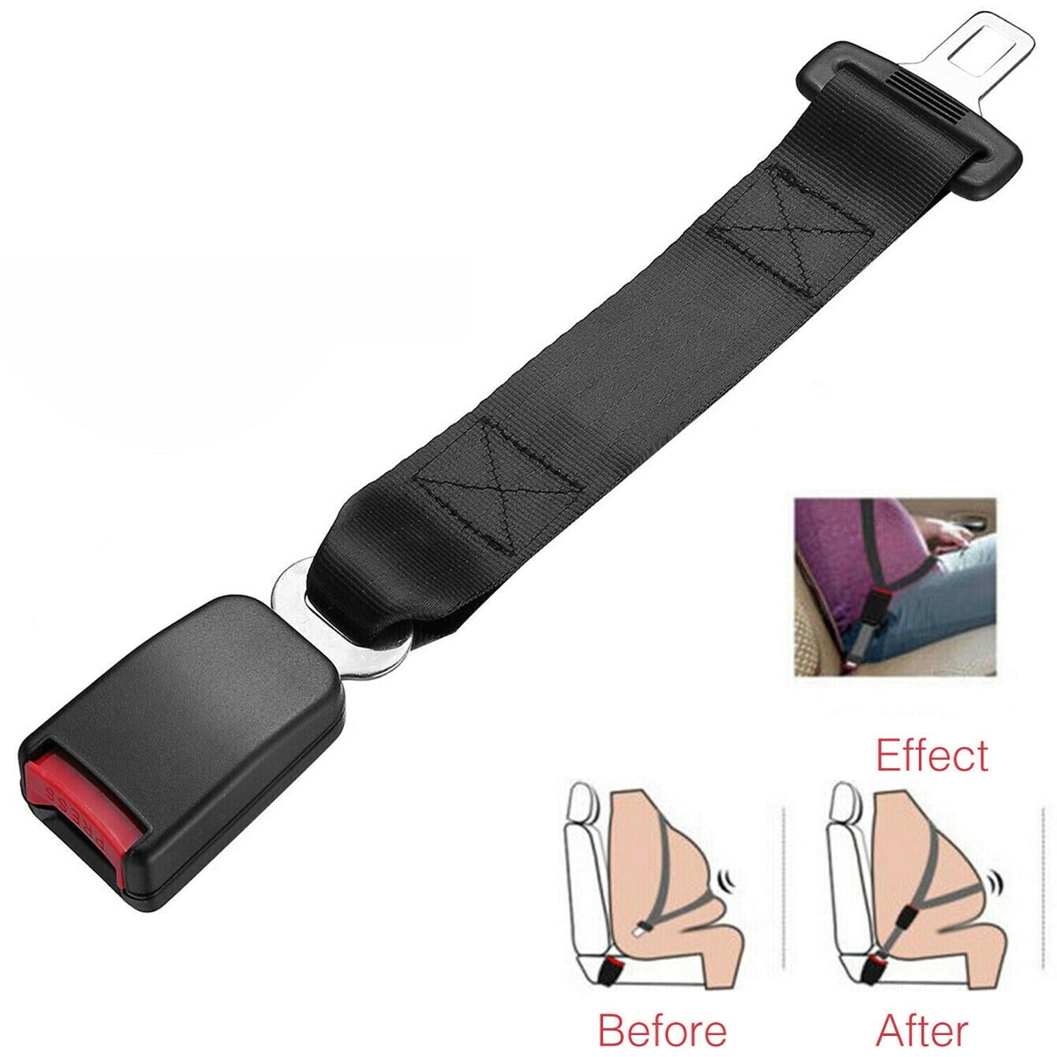 2PCS Universal Car Auto Safety Seat Belt Extender Seatbelt Extension Strap Buckle 14"INCH
