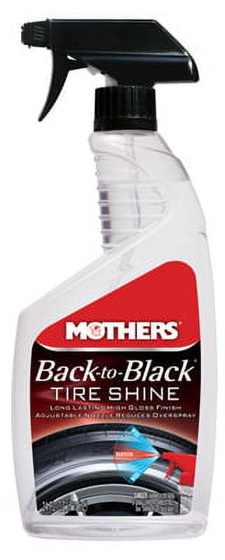 2PK Mothers Back To Black 24 OZ Tire Shine Provides A High Gloss Long Last