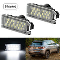 2X White Led License Plate Light For Jeep Grand Cherokee 2014-2020