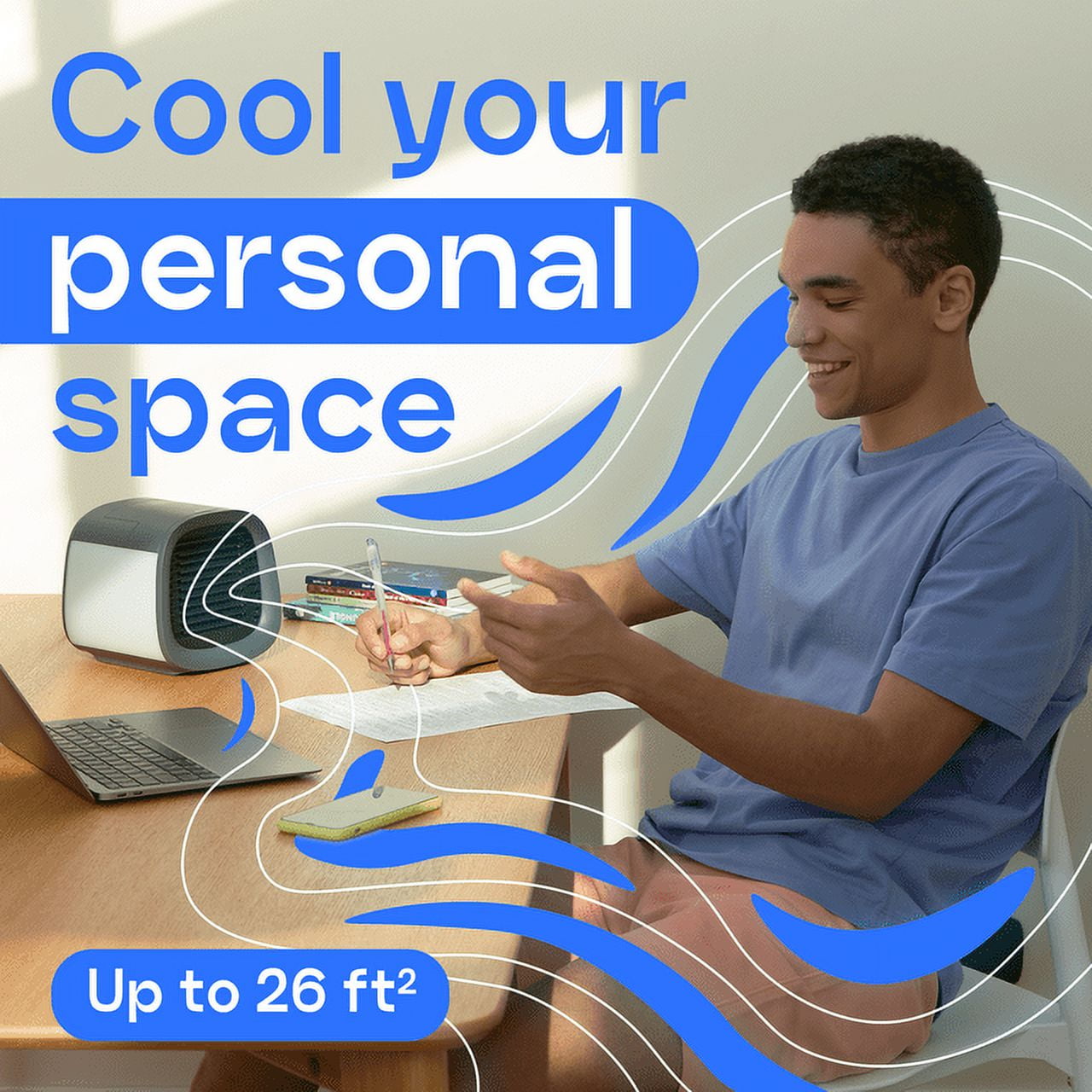 Evapolar evaCHILL Personal Air Cooler, Portable Air Conditioner, Evaporative Mini Air Cooler, Humidifier, Cooling 27 oz