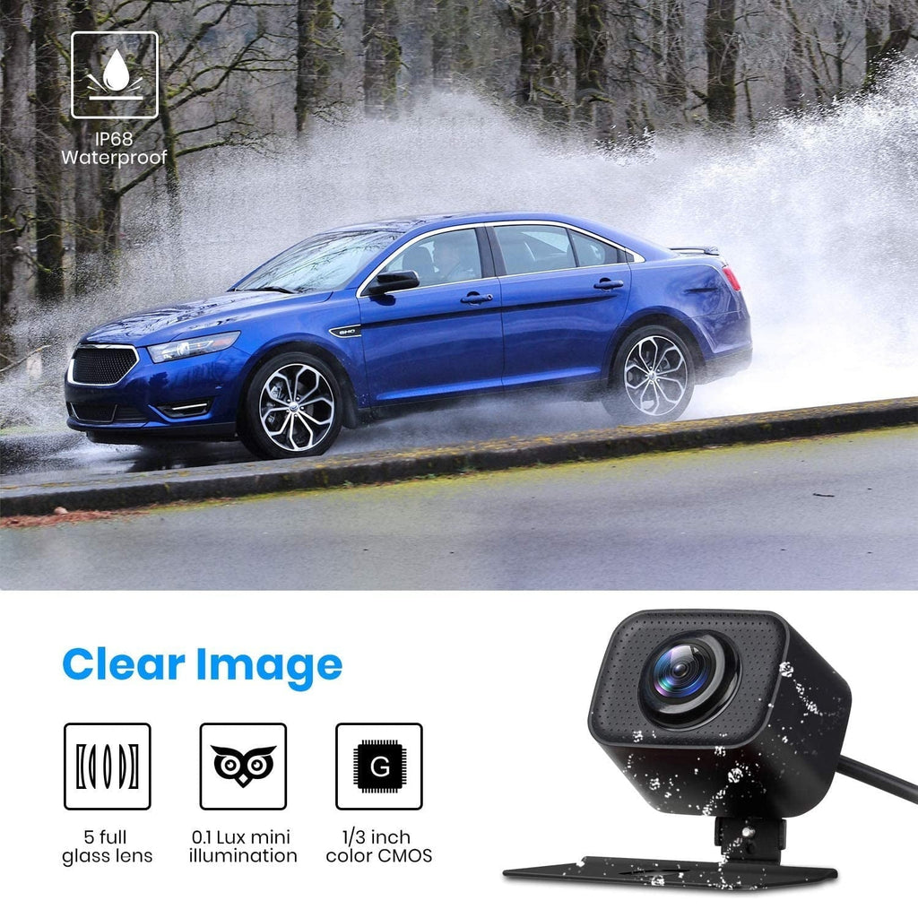 Auto-Vox Backup Camera Wireless 5'' Monitor Kit, Waterproof Rear View Camera Reversing Parking System for Trucks, SUV, and Universal Cars