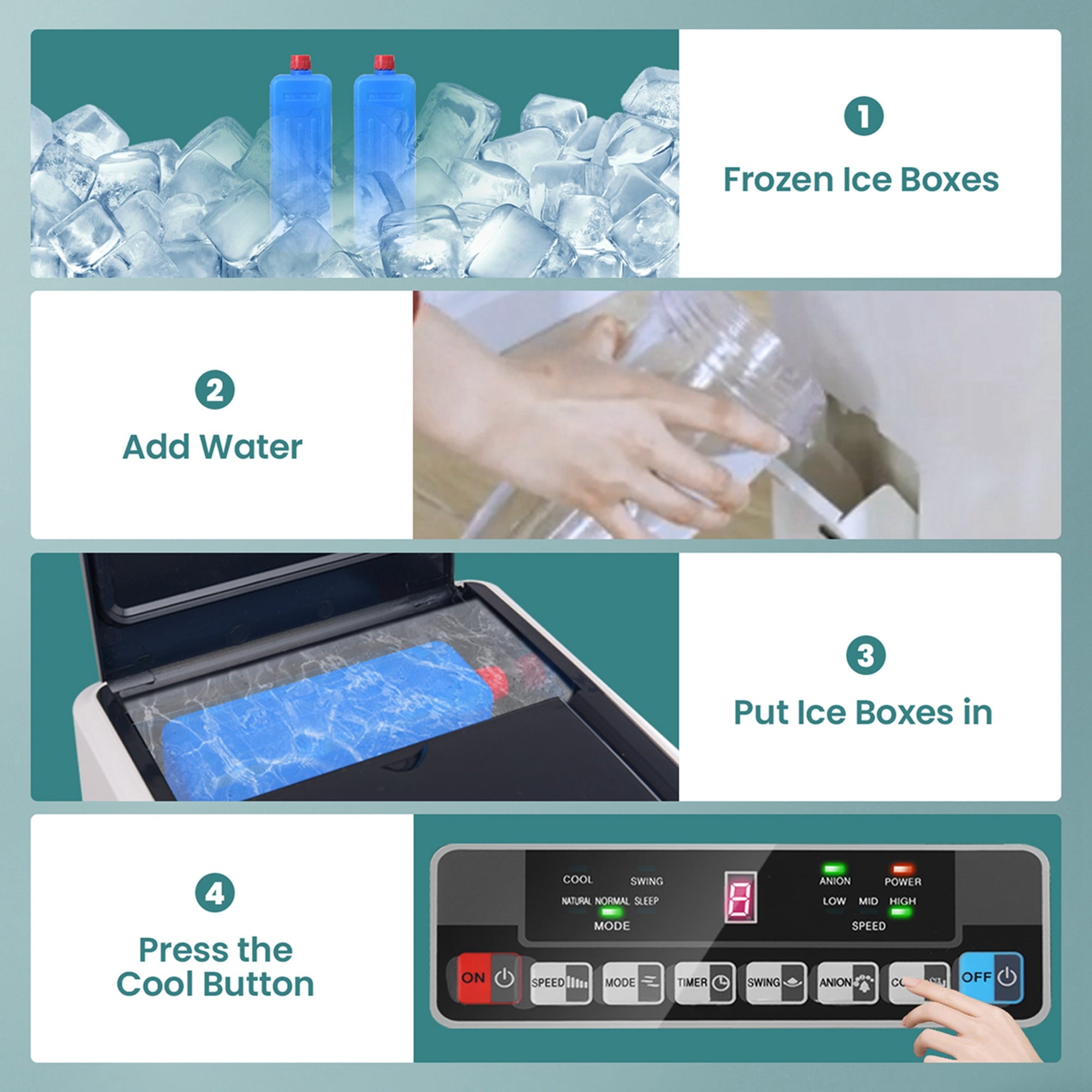 Costway Evaporative Air Cooler Portable Fan Conditioner Cooling