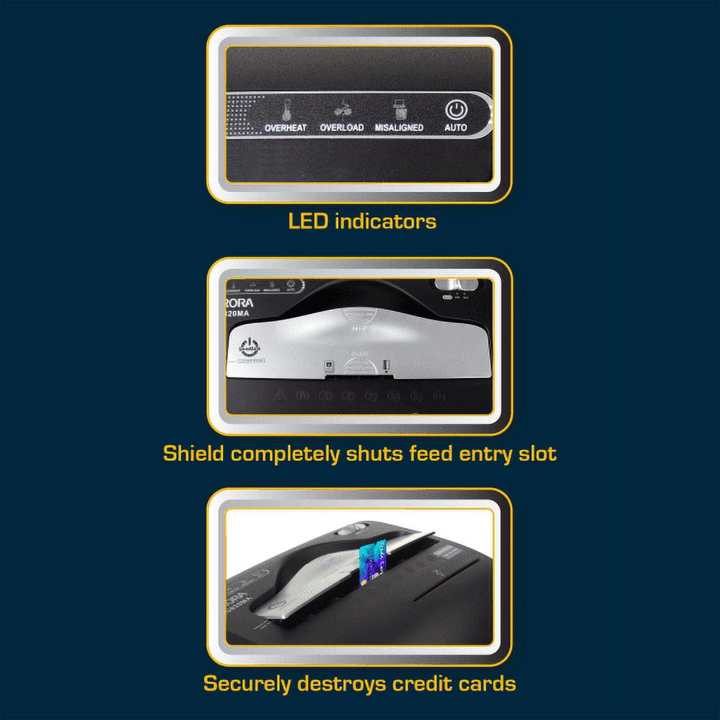 Aurora GB AU820MA 8-Sheet High Security Micro-Cut Paper/CD/Credit Card Shredder