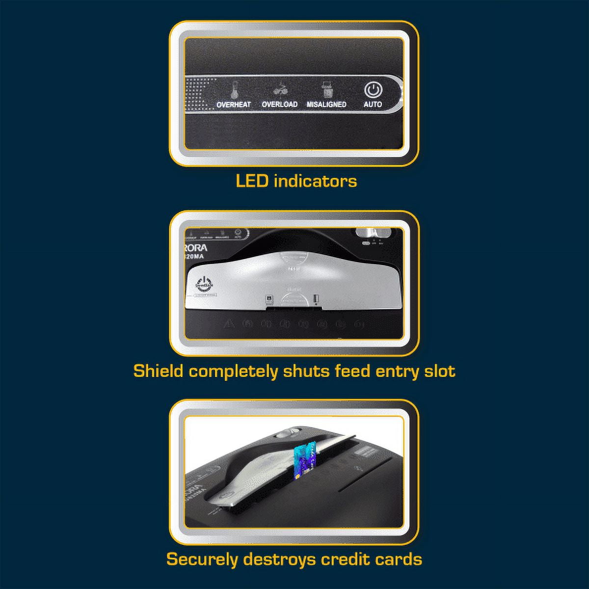 Aurora GB AU820MA 8-Sheet High Security Micro-Cut Paper/CD/Credit Card Shredder