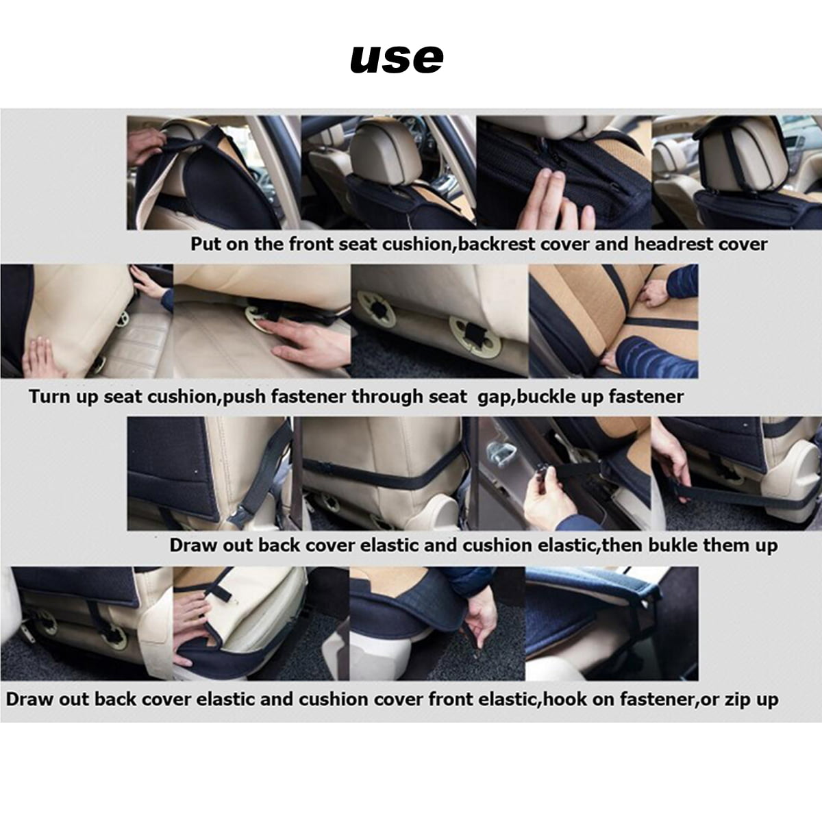 ELUTO Universal Car Front Seat Covers, Water Resistant Breathable PU Leather Seat Protectors Auto Interior Accessories, Blue, 1 Piece