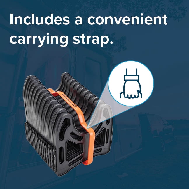 Camco Sidewinder Camper/RV Sewer Hose Support | Plastic, Multicolor, 15-Foot (43041)
