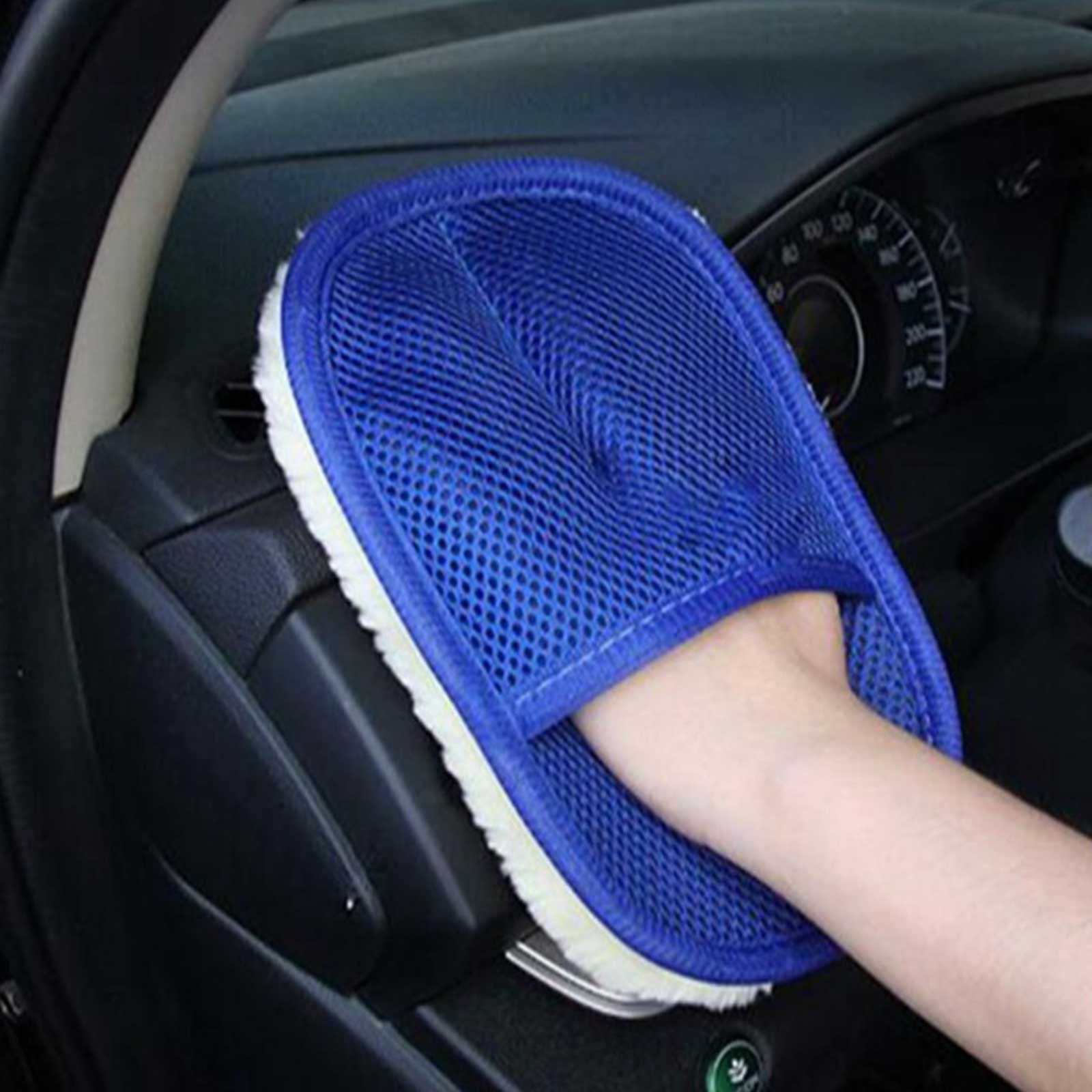 RKSTN Car Accessories Travel Essentials Car Wash Gloves Interior Cleaning Soft Plush Car Waxing Gloves Wipe Car Thickened Rag Cleaning Tools - Summer Savings Clearance on Clearance