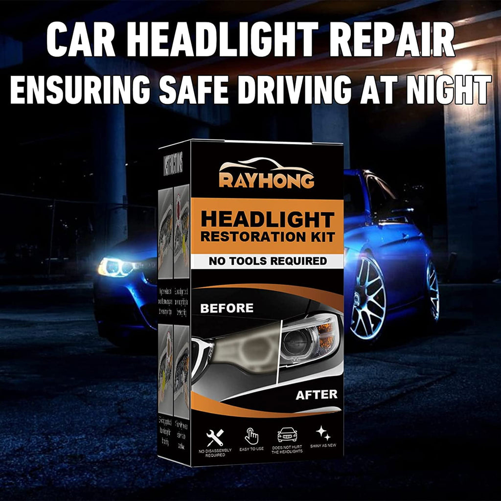 Restowipes Headlight Restoration Kit,Restowipes Headlight Restore Cleaning Wipes,Polish Headlights Lens Restore Cleaner DIY Polishing,Headlight Cleaner Restoration Kit for Car