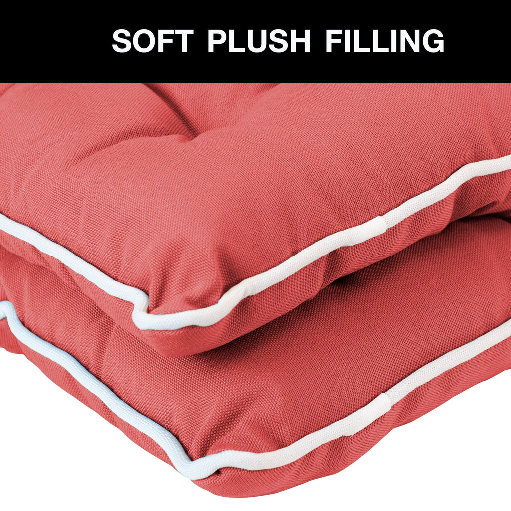 Innovy Products 2pk Spunpoly Indoor/Outdoor Seat Cushions with Flame Retardant Filling