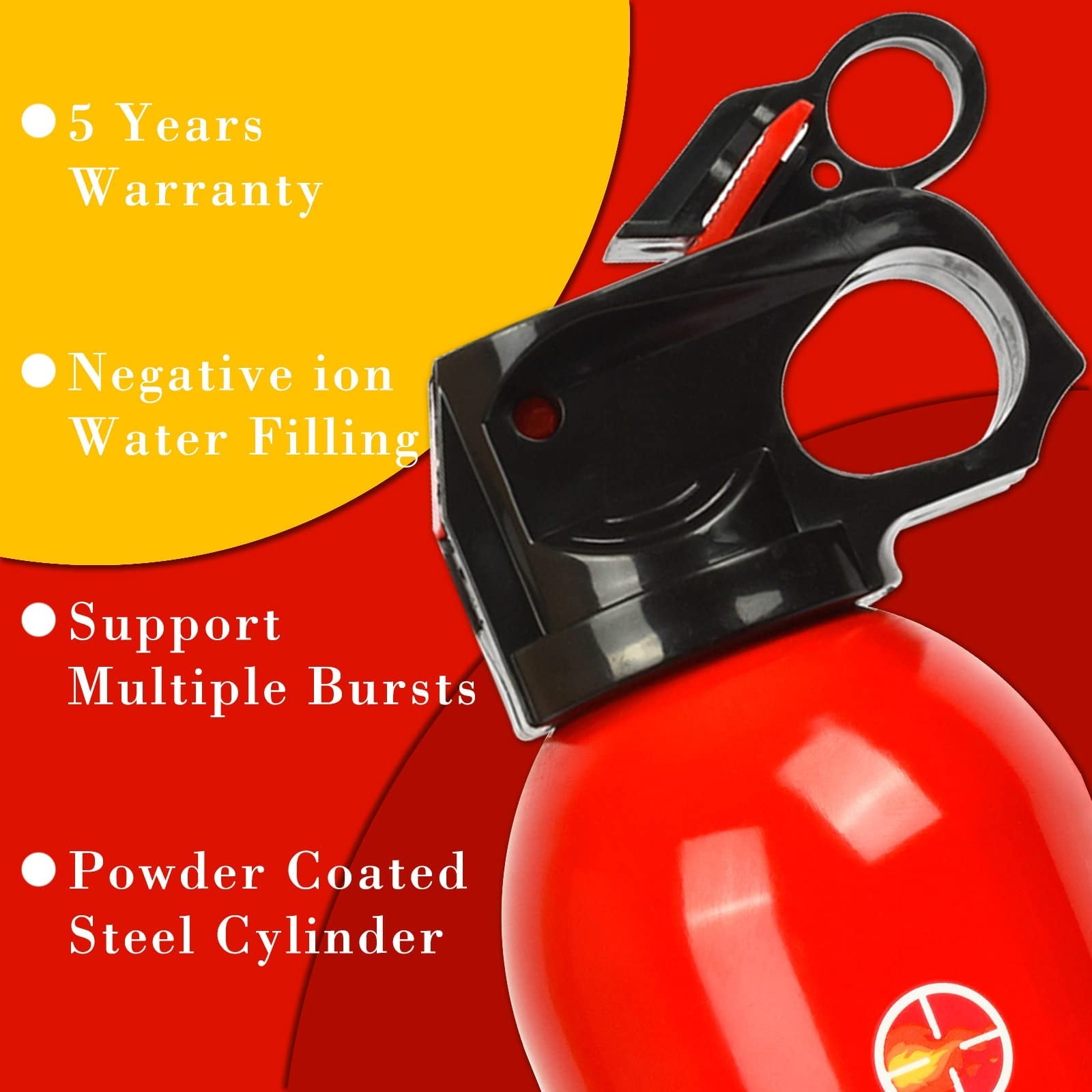 Ougist Fire Extinguisher for House,This Special Water-Based Fire Extinguisher Can Be Used in Cold Environments,Prevents Combustibles From Burning Again and is Easy to Clean After Use.