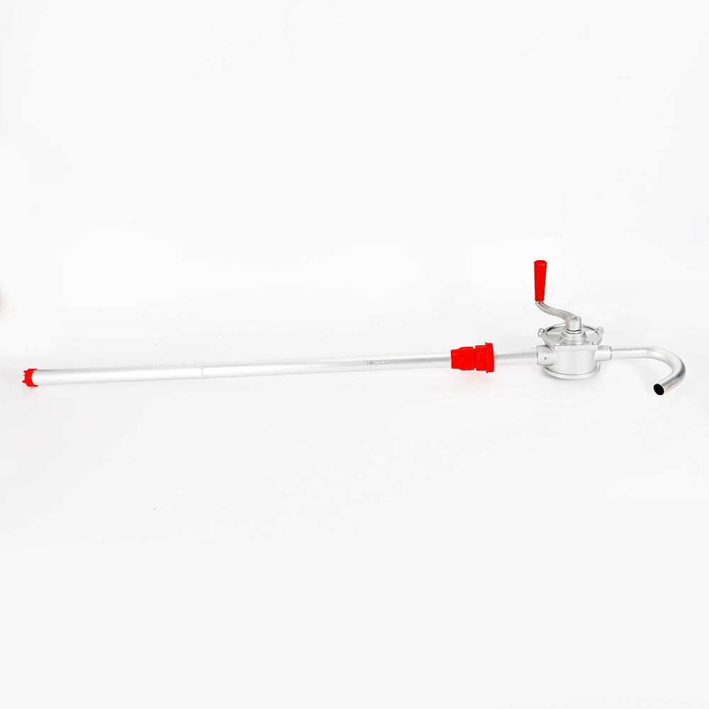 Aiqidi 32mm Manual Hand Crank Rotary Pump 55 Gallon Oil Fuel Transfer Suction Drum Barrel for Gasoline, Kerosene