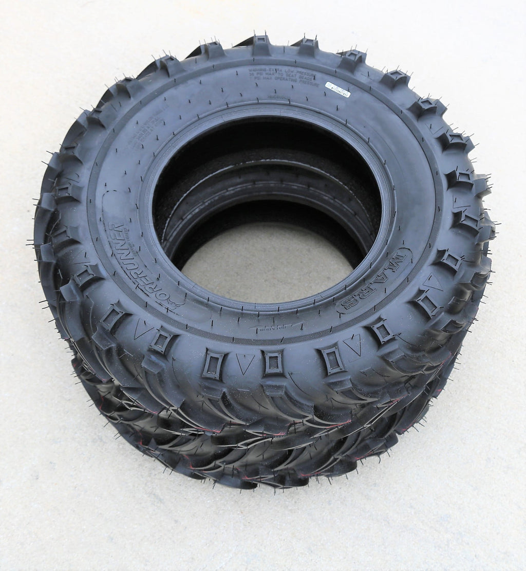 Pair of 2 (TWO) Forerunner Mars B 25x10.00-12 25x10-12 50F 6 Ply MT M/T Mud ATV UTV Tires