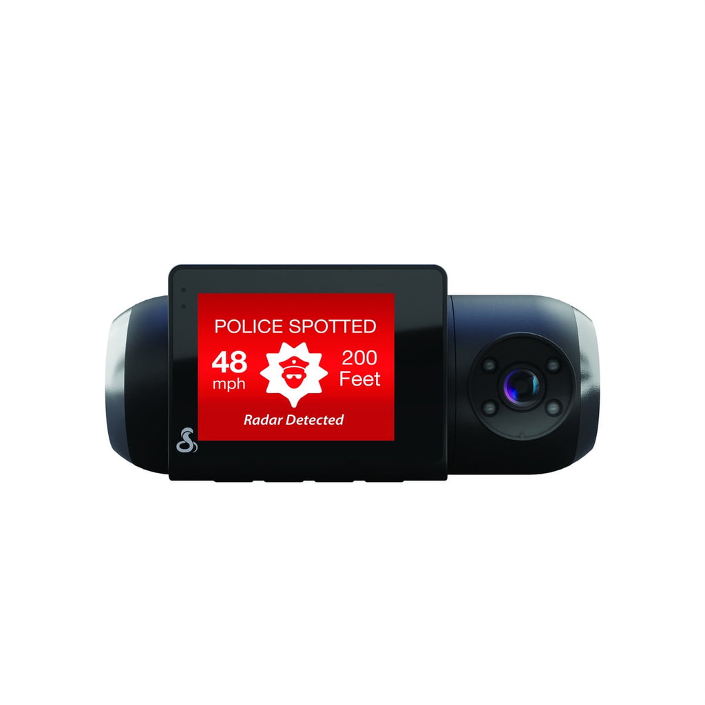 Cobra - SC 201 Dual-View Smart Dash Camera with Built-In Cabin-View l 1080P Resolution l With Night Vision and Real-Time Driver Alerts