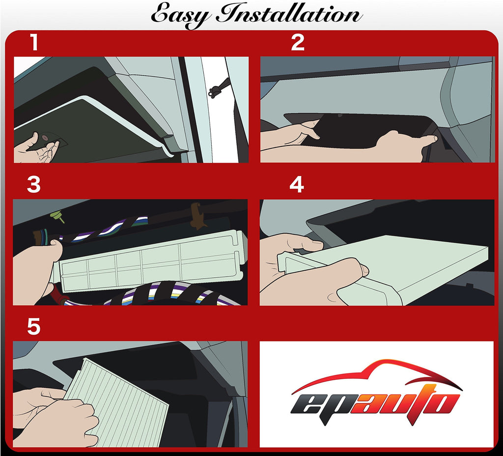 EPAuto CP285 (CF10285) Premium Cabin Air Filter includes Activated Carbon Fits select: 2006-2018 TOYOTA RAV4, 2007-2017 TOYOTA CAMRY
