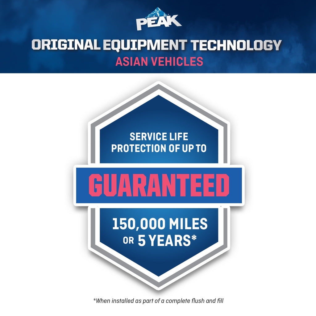 PEAK OET Antifreeze + Coolant for Asian Vehicles Red/Pink