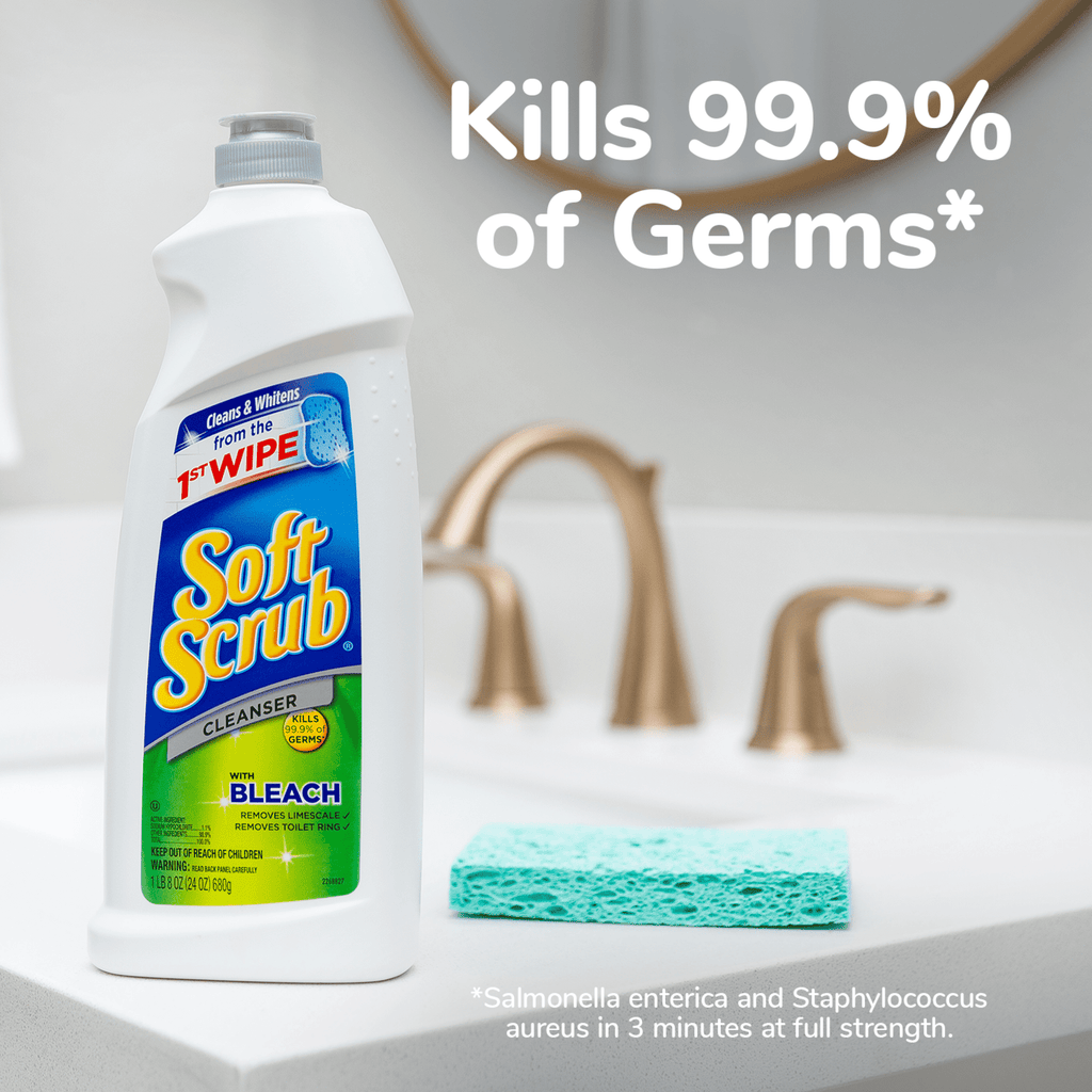 Soft Scrub Antibacterial Cleaner with Bleach Surface Cleanser, 24 Fluid Ounces
