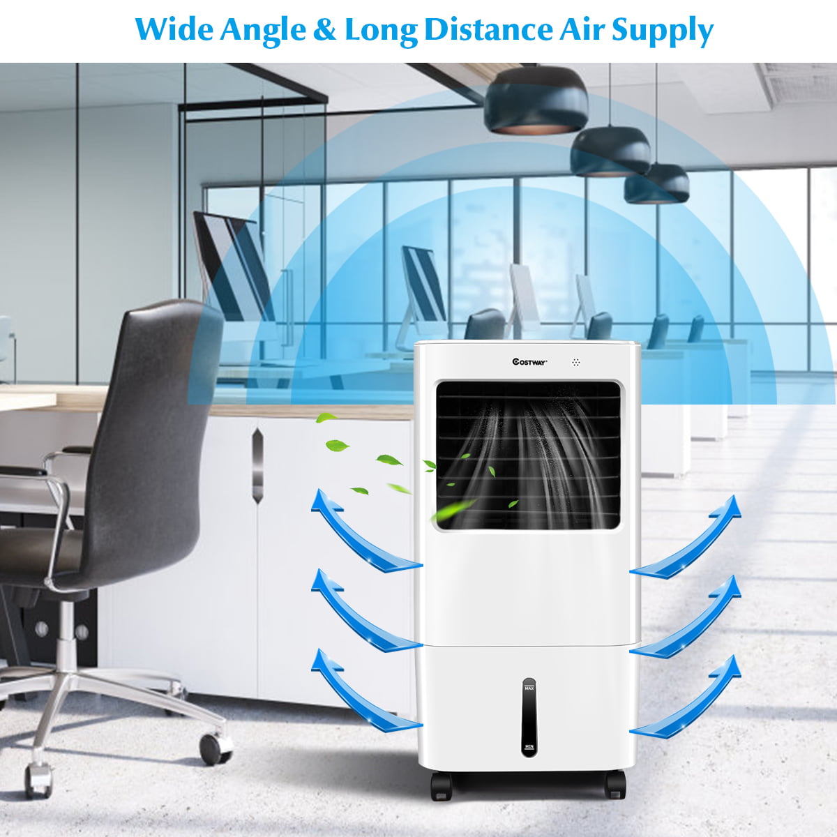 Costway Evaporative Portable Air Cooler Fan & Humidifier w/ Remote Control 7.5 Timer