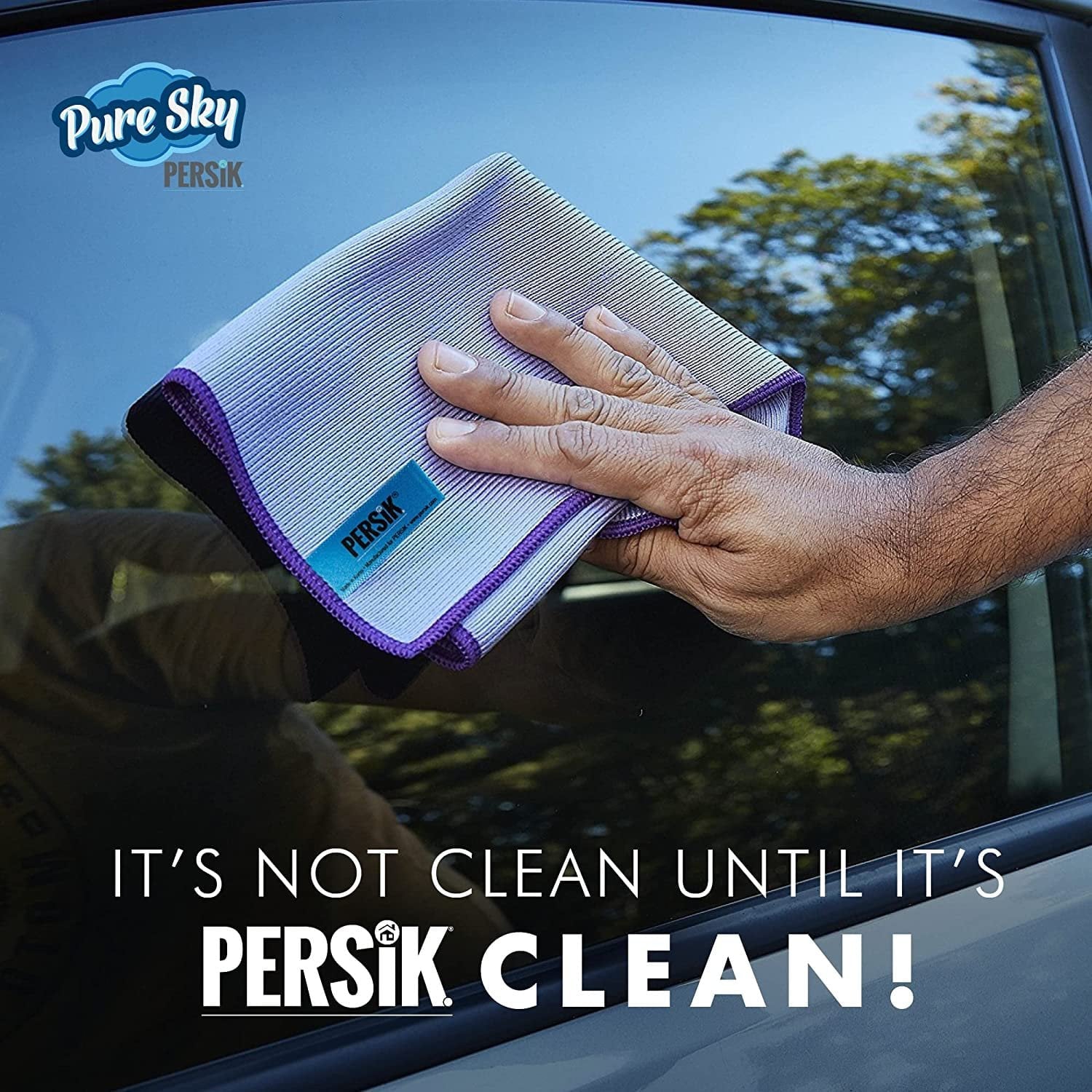 Pure-Sky Car Window Glass Cleaning Cloth - JustAdd Water No Detergents Needed  Streak Free Magic Ultra Microfiber Car Window Cleaner - for Windows, Glass, Mirror and Screen - Leaves no Wiping Marks