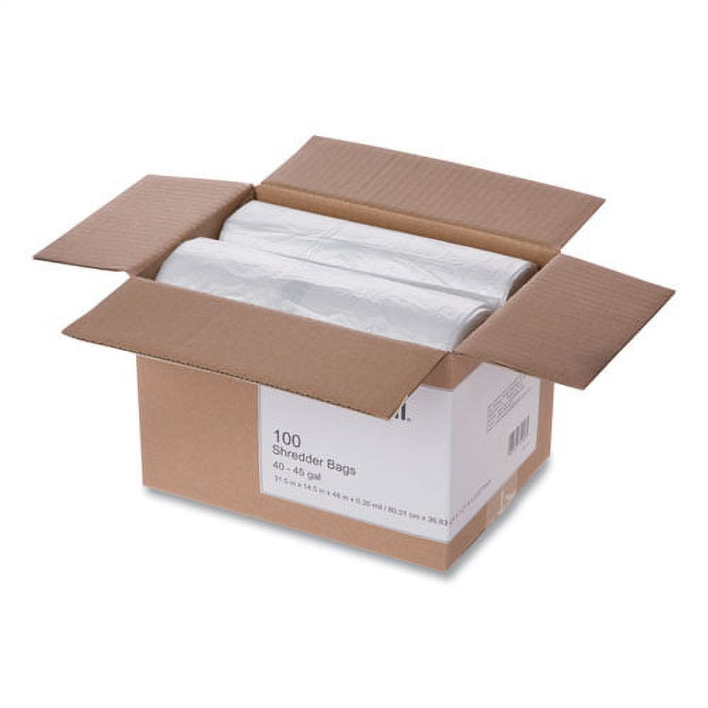 High-Density Shredder Bags, 40-45 Gal Capacity, 100/box | Bundle of 5