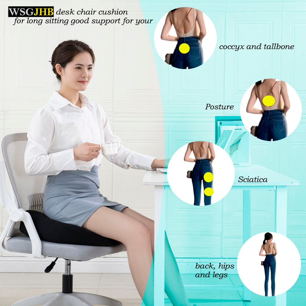 Adult Booster Seat Cushion, Car Seat Cushions for Short People/thick Office Chair Booster Seat Increase Field of View, for Trucks, Car, Office Chair, Home, Wheelchair,angle Lift Seat Cushion (black)