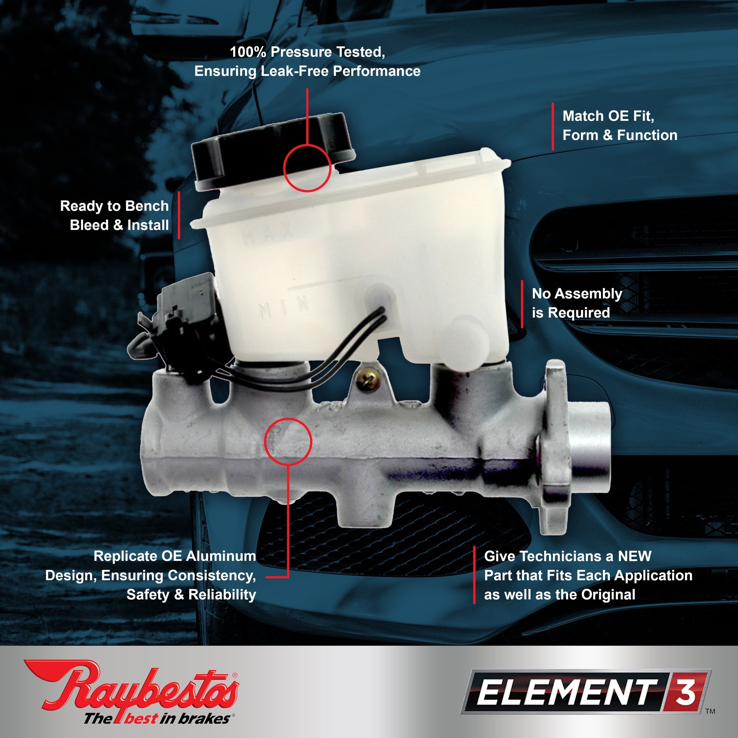 Raybestos MC391267 Professional Grade Brake Master Cylinder Fits select: 2008-2014 NISSAN ROGUE, 2015 NISSAN ROGUE SELECT S