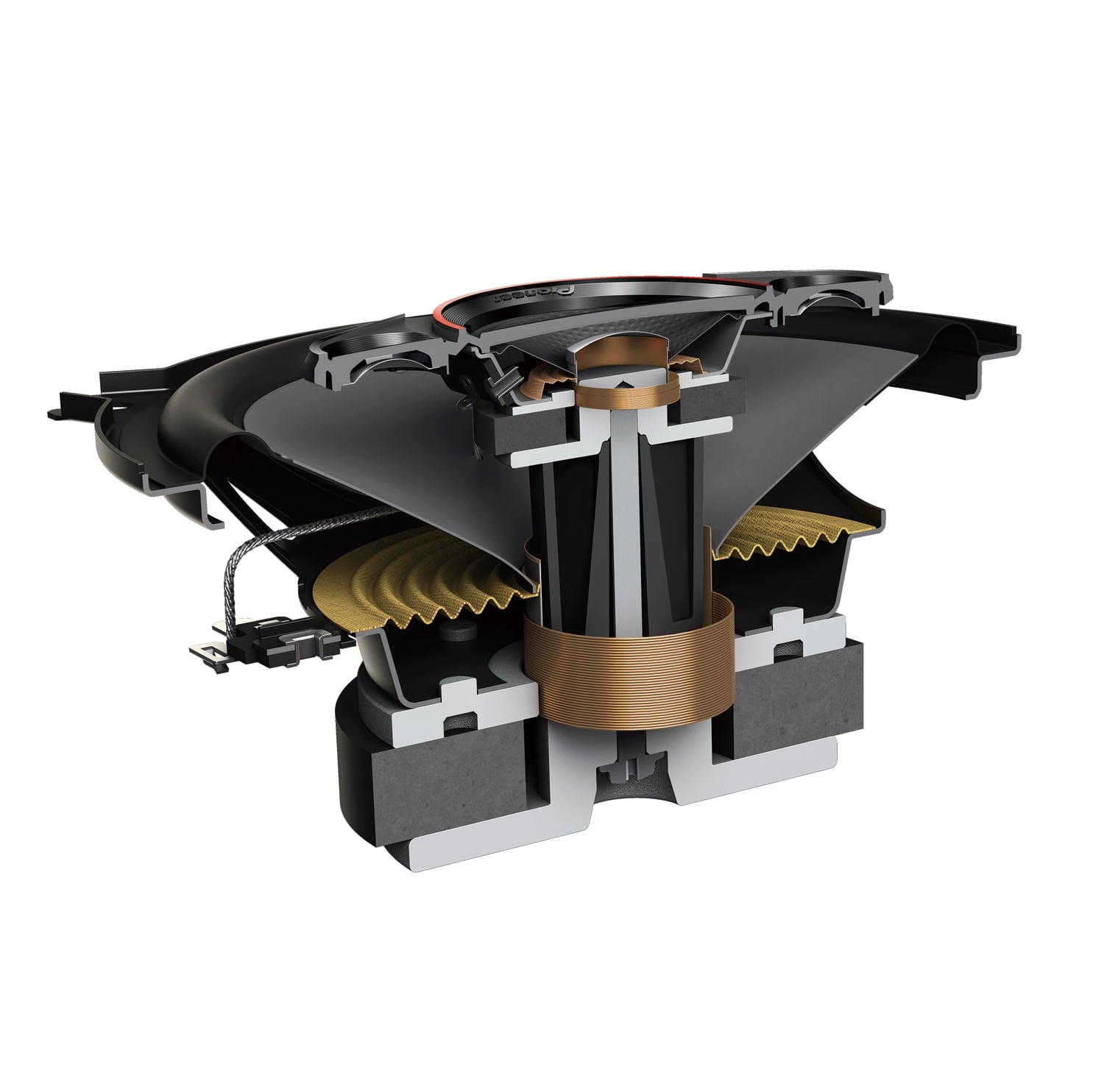 Pioneer TS-500M 5-1/4" - 4-way 300 W Max Power | 11mm Tweeter and 11mm Super Tweeter and 1-5/8" Cone Midrange | Coaxial Speakers | (Sold in Pairs)