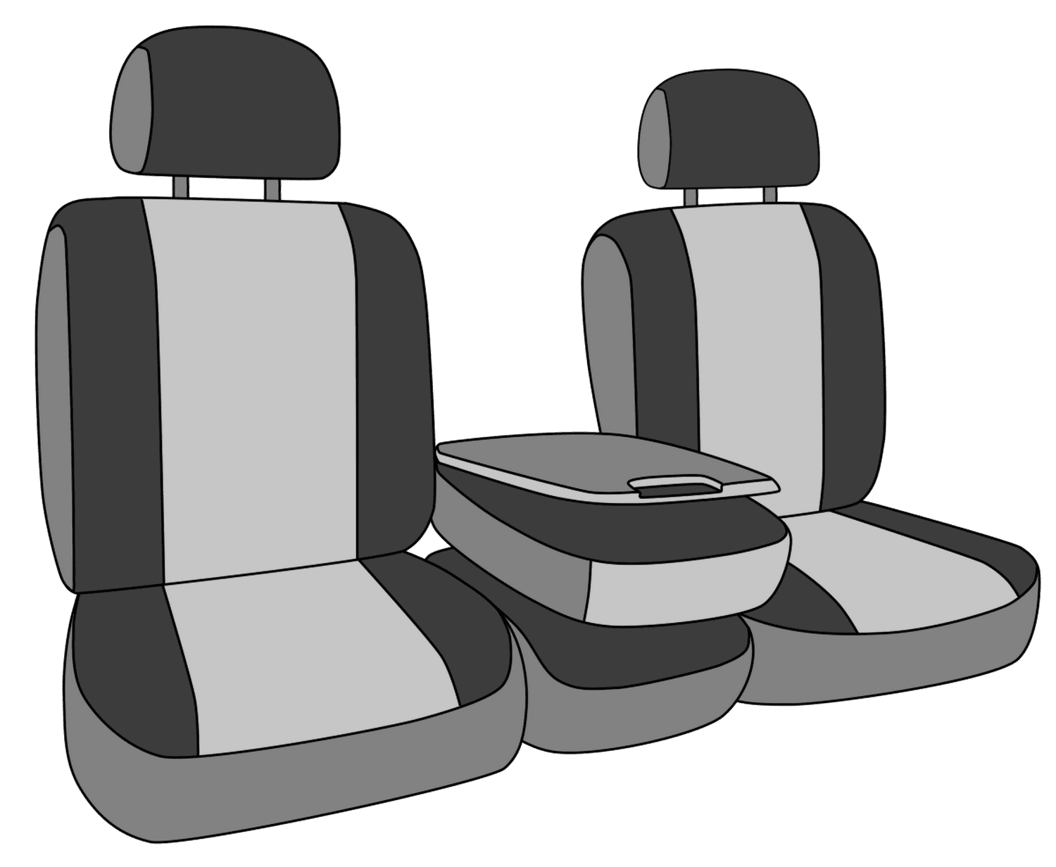 CalTrend Front 40/20/40 Split Bench Camo Seat Covers for 2019-2023 Chevy/GMC Silverado|Sierra 1500-3500 - CV614-97KU Urban Insert and Trim