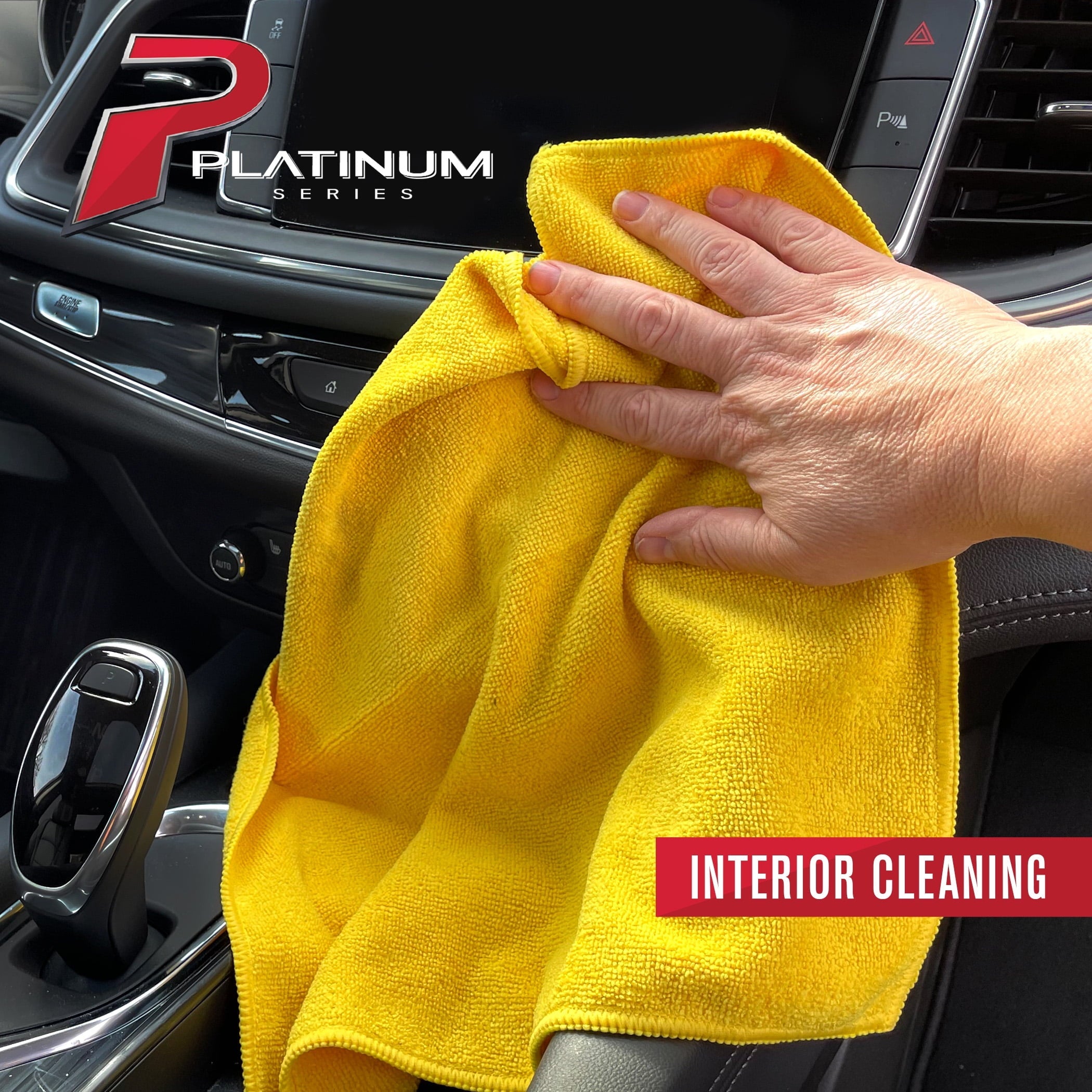 Platinum Series Premium Heavy Duty Multi-Purpose Microfiber Towel, Cleaning, Detailing, 40 Pack, Yellow