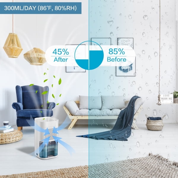 Wobythan Home Dehumidifier Portable Moisture Absorber Air Dryer for Basement Bathroom Wardrobe