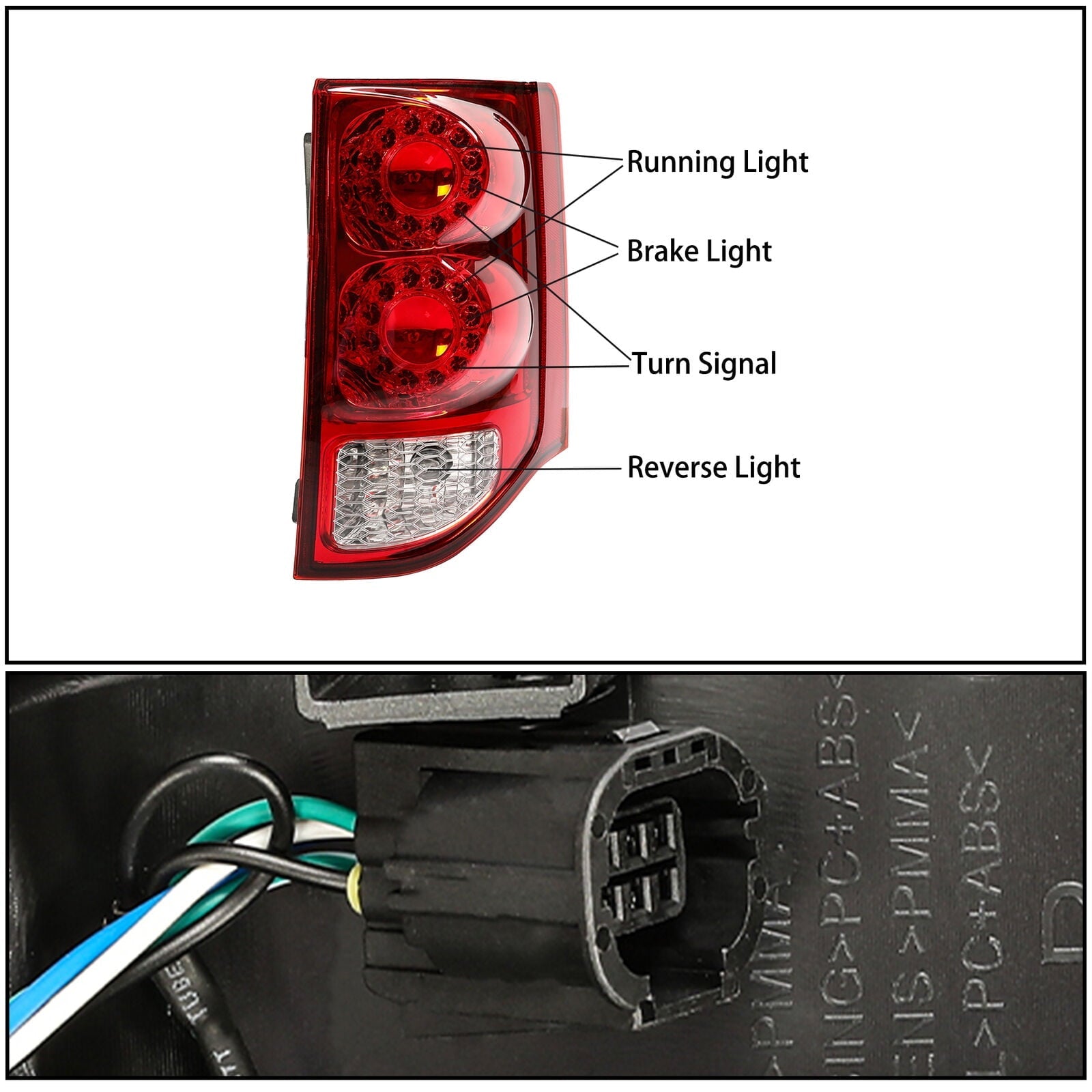 Kojem Right Tail Light Lamp  for 2011-2020 Dodge Grand Caravan & Ram C/V Rear Brake Lamp Taillight  Passenger Side Replaces 05182534AF