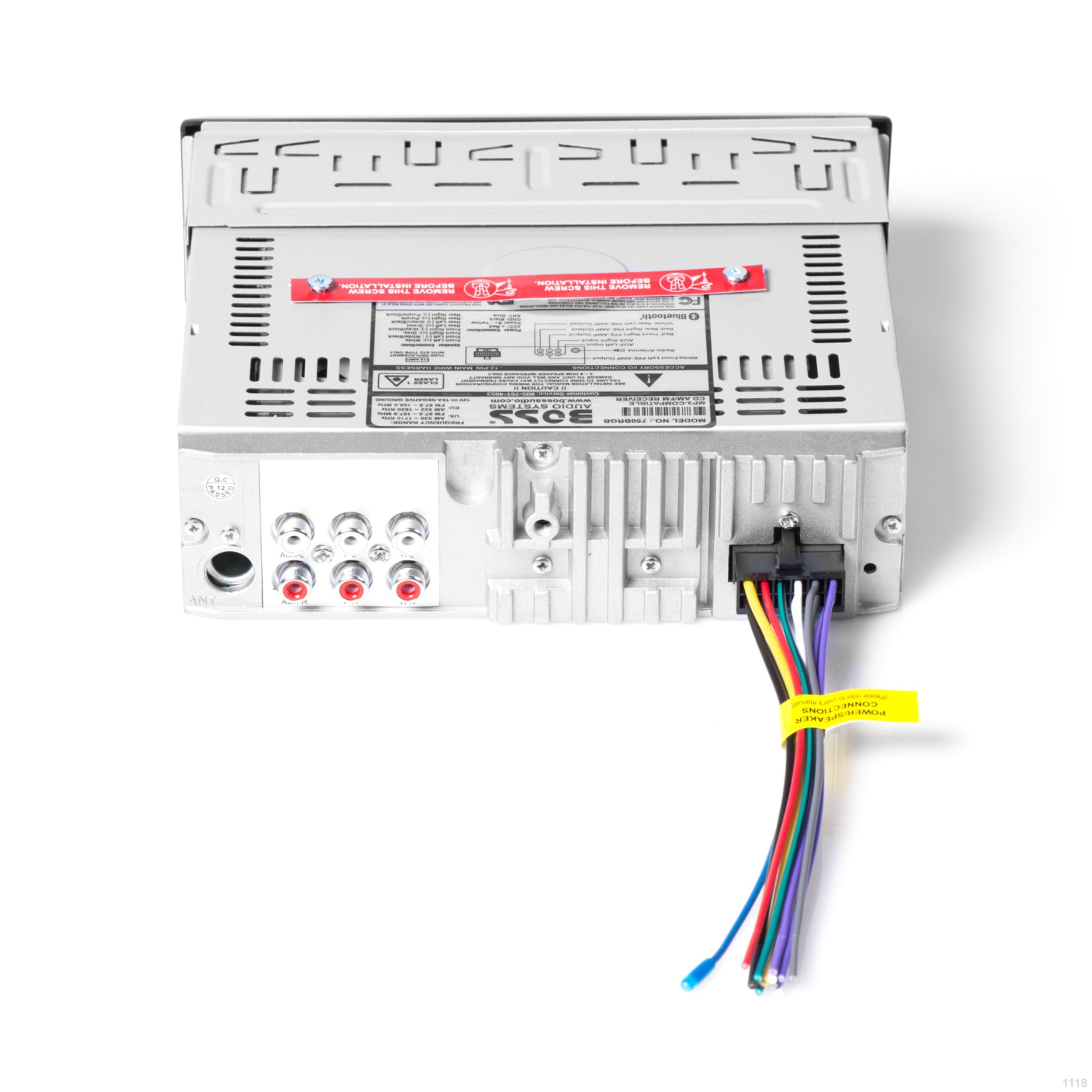 BOSS Audio Systems 750BRGB Car Audio Stereo System - Single Din, Bluetooth Audio and Calling Head Unit, CD Player, USB, AUX Input, AM/FM Radio Receiver, Multi Color Illumination, Hook up to Amplifier