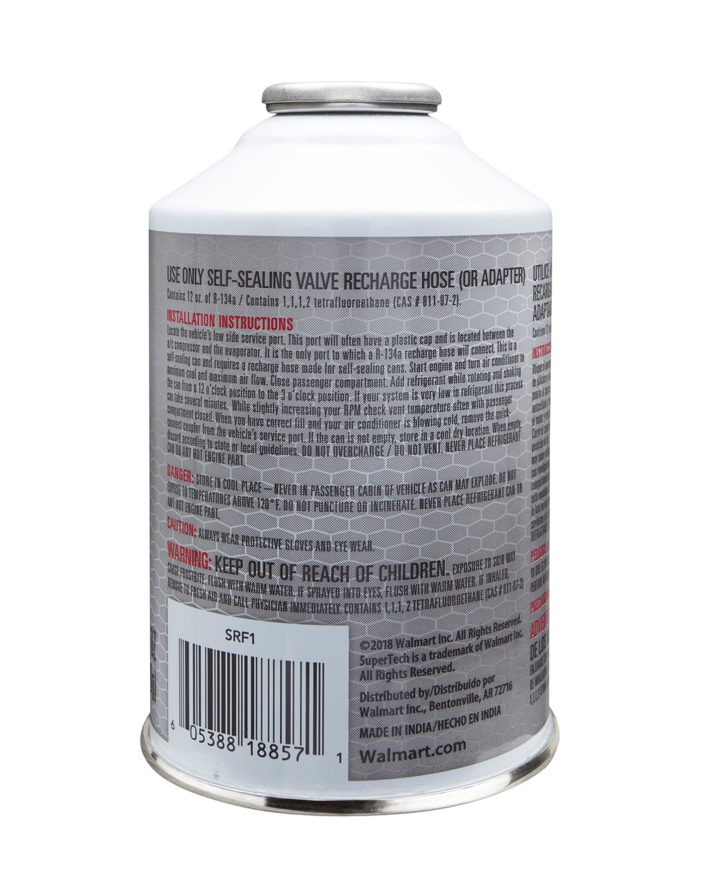 Super Tech R-134a Refrigerant, 12 oz