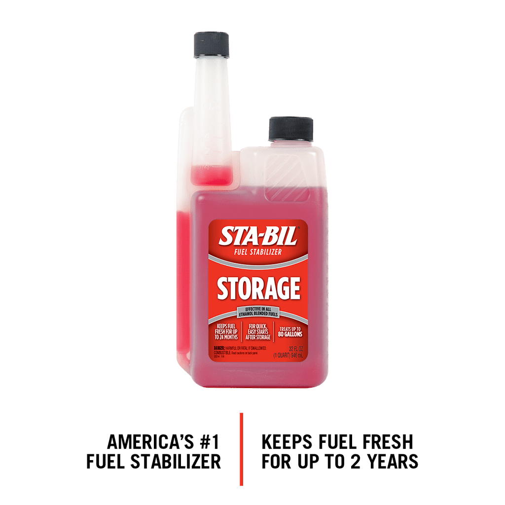 STA-BIL Storage Fuel Stabilizer - Keeps Fuel Fresh for 24 Months - Prevents Corrosion - Gasoline Treatment that Protects Fuel System - Fuel Saver - Treats 80 Gallons - 32 Fl. Oz.