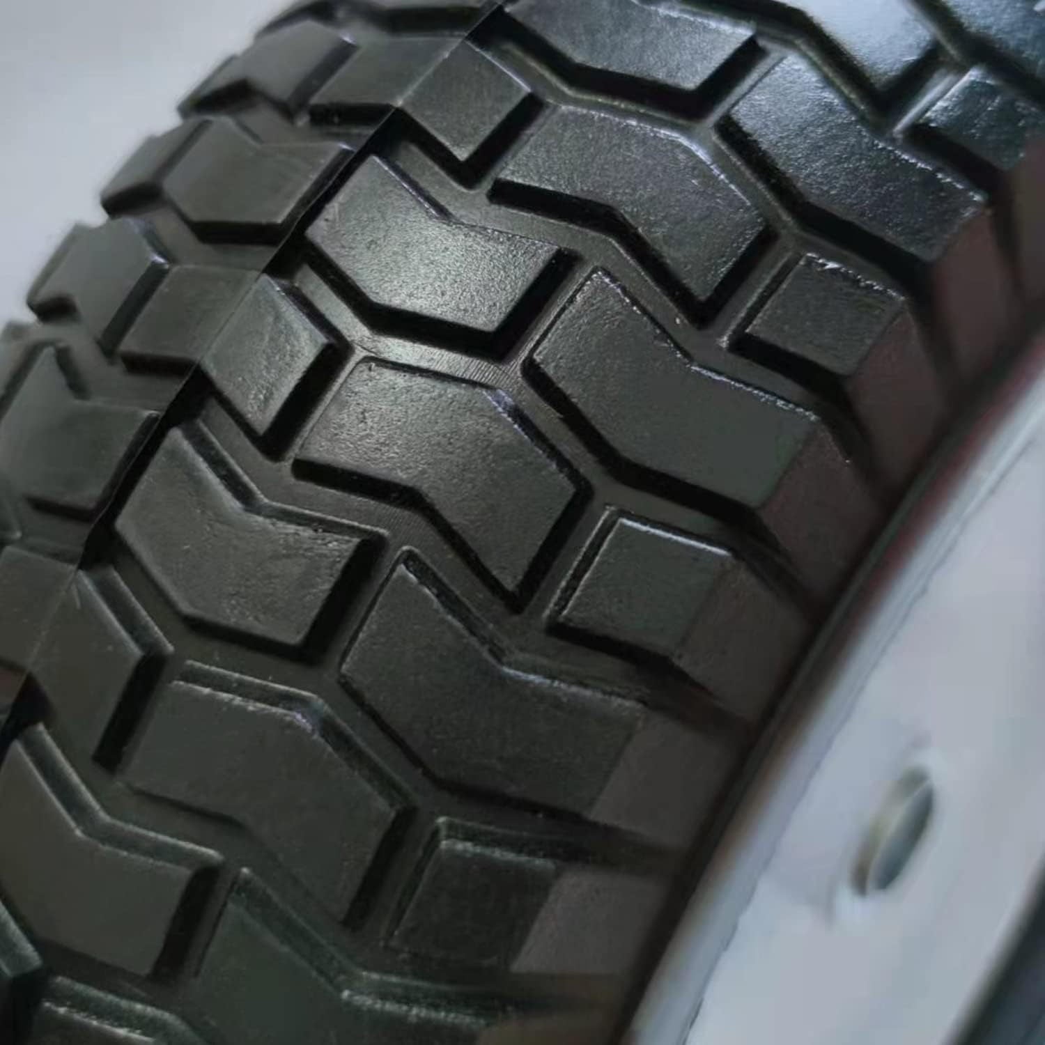13x5.00-6 Front Flat Free Tire and Wheel Assembly with 3/4 & 5/8 Bearing, 3” Hub Riding Mower Lawn Tire 5.00-6, 13 inch No-Flat Solid Rubber Turf Wheel for Garden Tractor Truck Wheelbarrow Cart