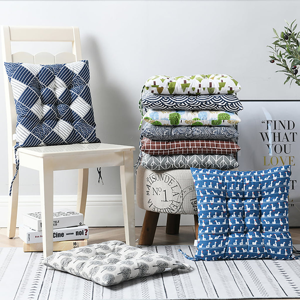 15.7x15.87 inch Square Chair Pad Seat Cushion,with Ties Non-slip,Superior Comfort & Softness,Indoor Outdoor Sofa Chair Pads Cushion Pillow Pads for Garden Home Kitchen Office Car