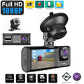 3 Channel Dash Cam Front and Rear Inside with 2" IPS Screen, 1080P Dashcam Three Way Triple Car Camera with IR Night Vision, Loop Recording, G-Sensor, Parking Monitor, 24 Hours Recording