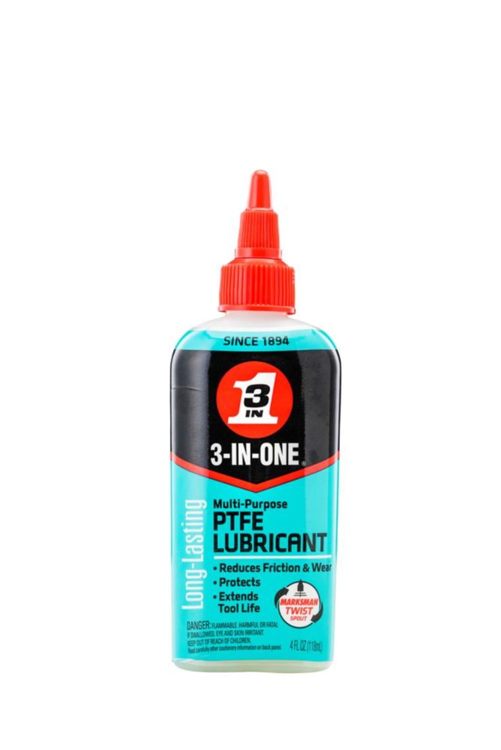 3-In-One Multi Purpose High Performance PTFE Lubricant and Drip Oil, 1 Pack