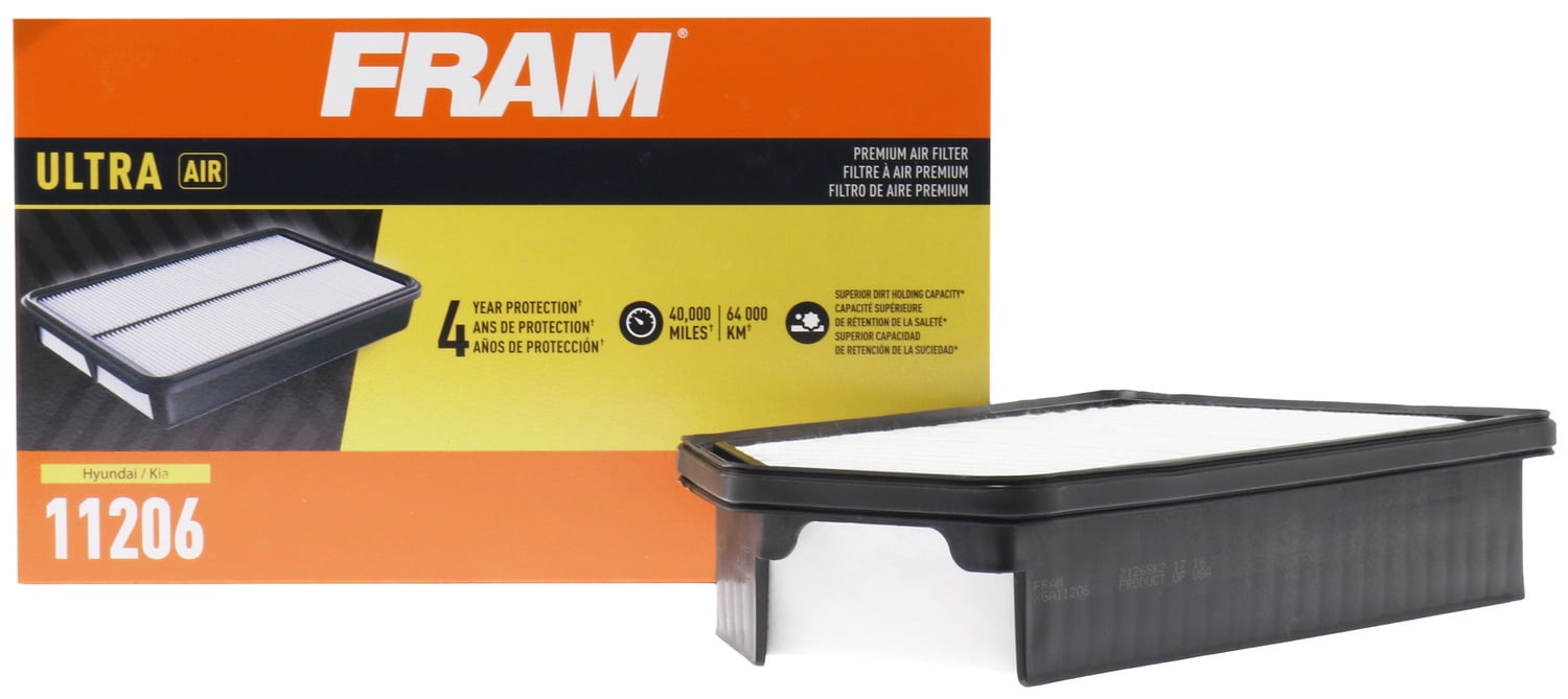 FRAM Ultra Air XGA11206, Premium Engine Air Filter, Replacement Filter for Select Hyundai and Kia Vehicles Fits select: 2012-2019 KIA SOUL, 2012-2017 HYUNDAI ACCENT