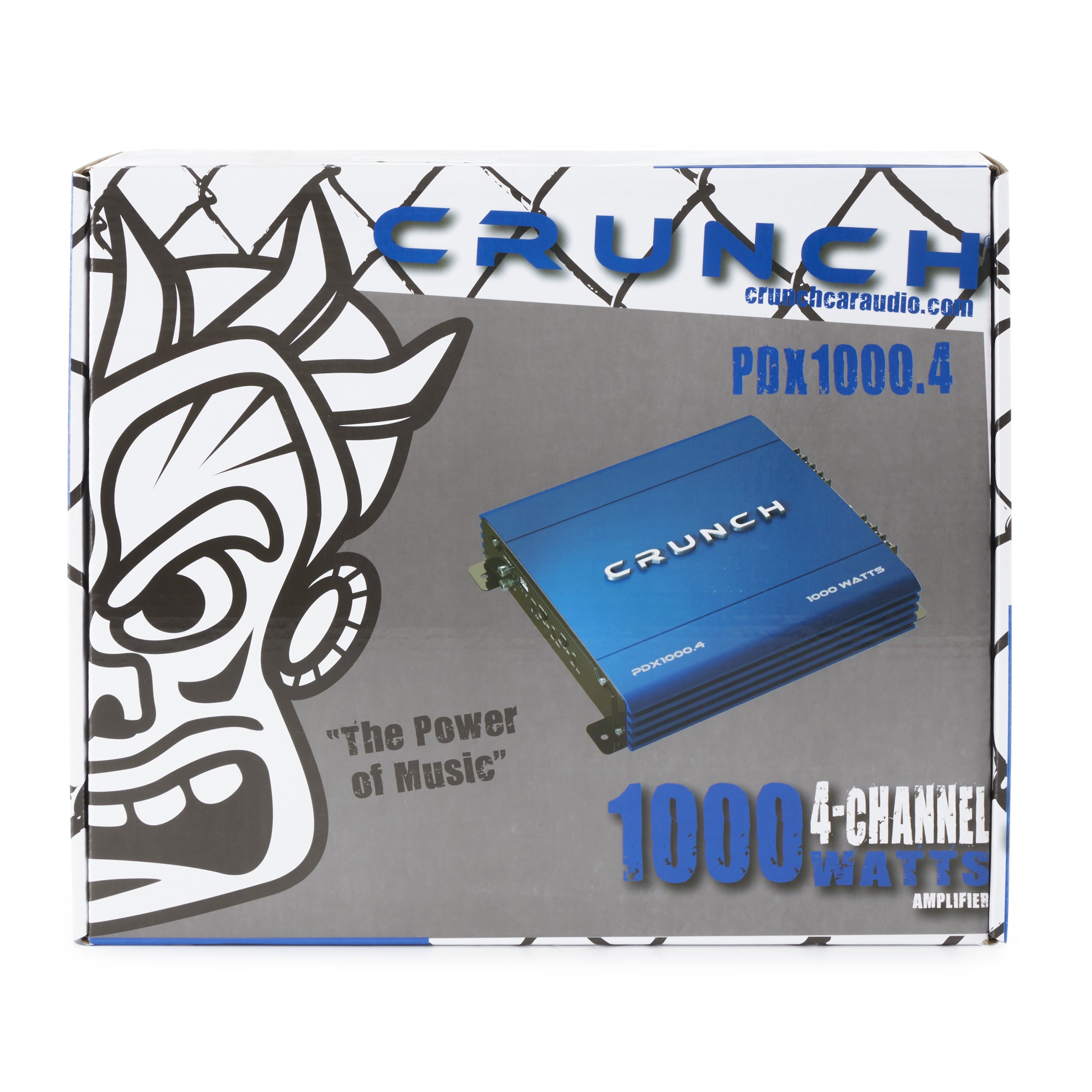Crunch PowerDriveX 1000 Watt 4 Channel Exclusive Blue A/B Car Stereo Amplifier