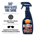 303 High Gloss Tire Shine And Protectant - Long Lasting, Water Based Formula - Lasts For Weeks - No Harmful Silicones - Lasts Weeks Not Days, 16 fl. oz. (30395CSR) Packaging May Vary