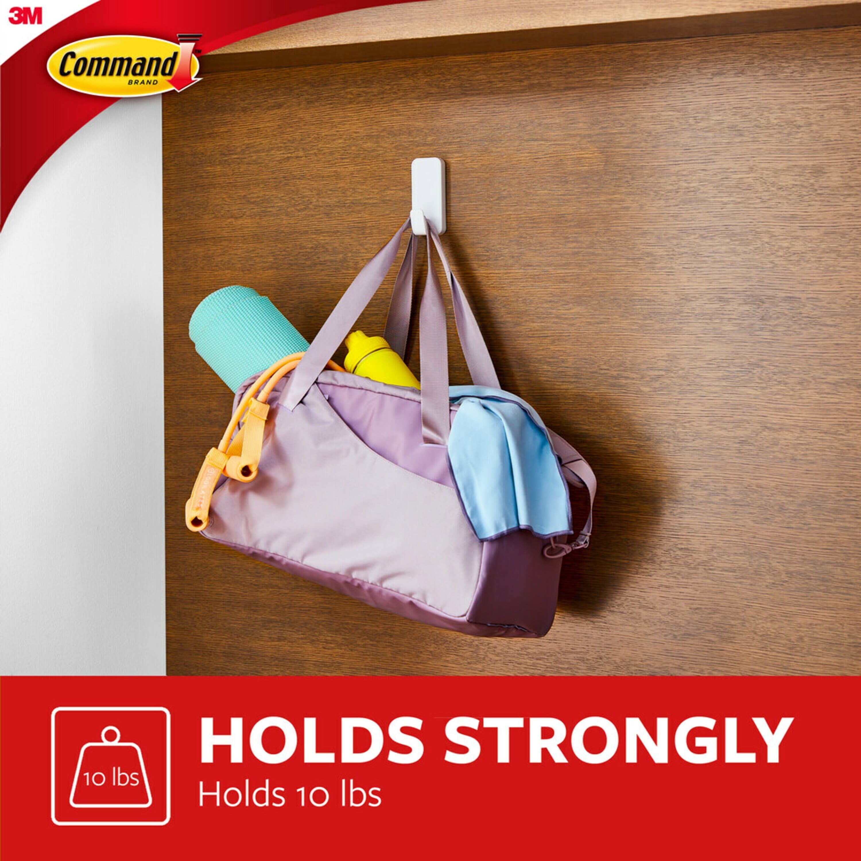 Command 10 Lb XL Heavyweight Wall Hook, Damage Free Hanging of Christmas Decor, 2 Hooks