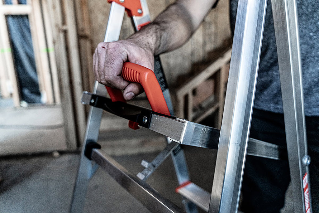 Little Giant Ladder Systems Flip-N-Lite 6' Aluminum, Platform 4 Step Ladder, 300 lbs Rated, Type 1A
