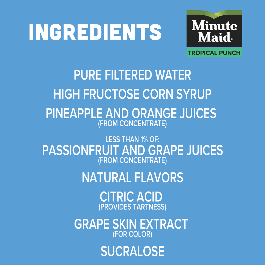 Minute Maid Tropical Fruit Punch Drink, 59 fl oz Carton
