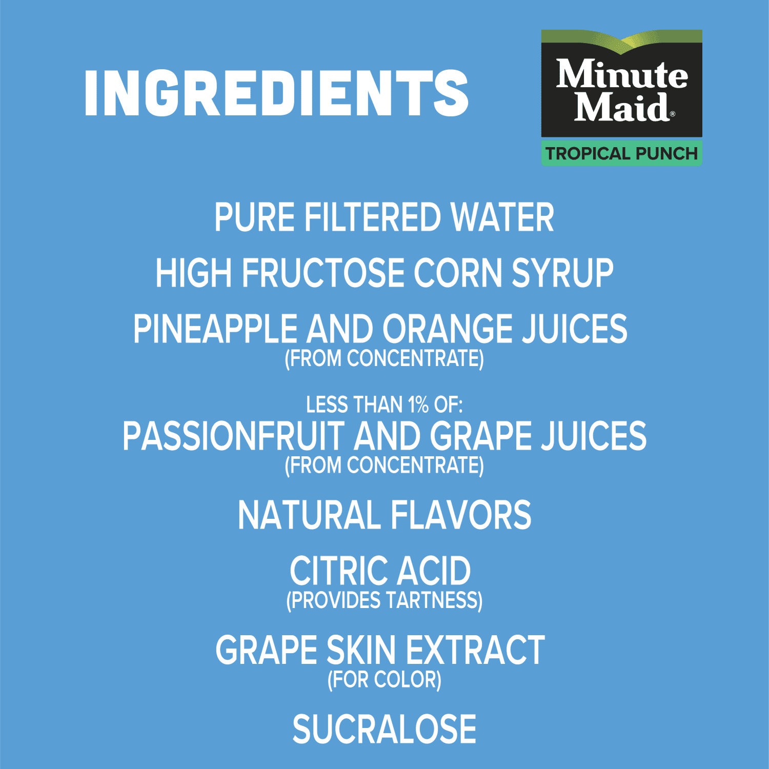 Minute Maid Tropical Fruit Punch Drink, 59 fl oz Carton