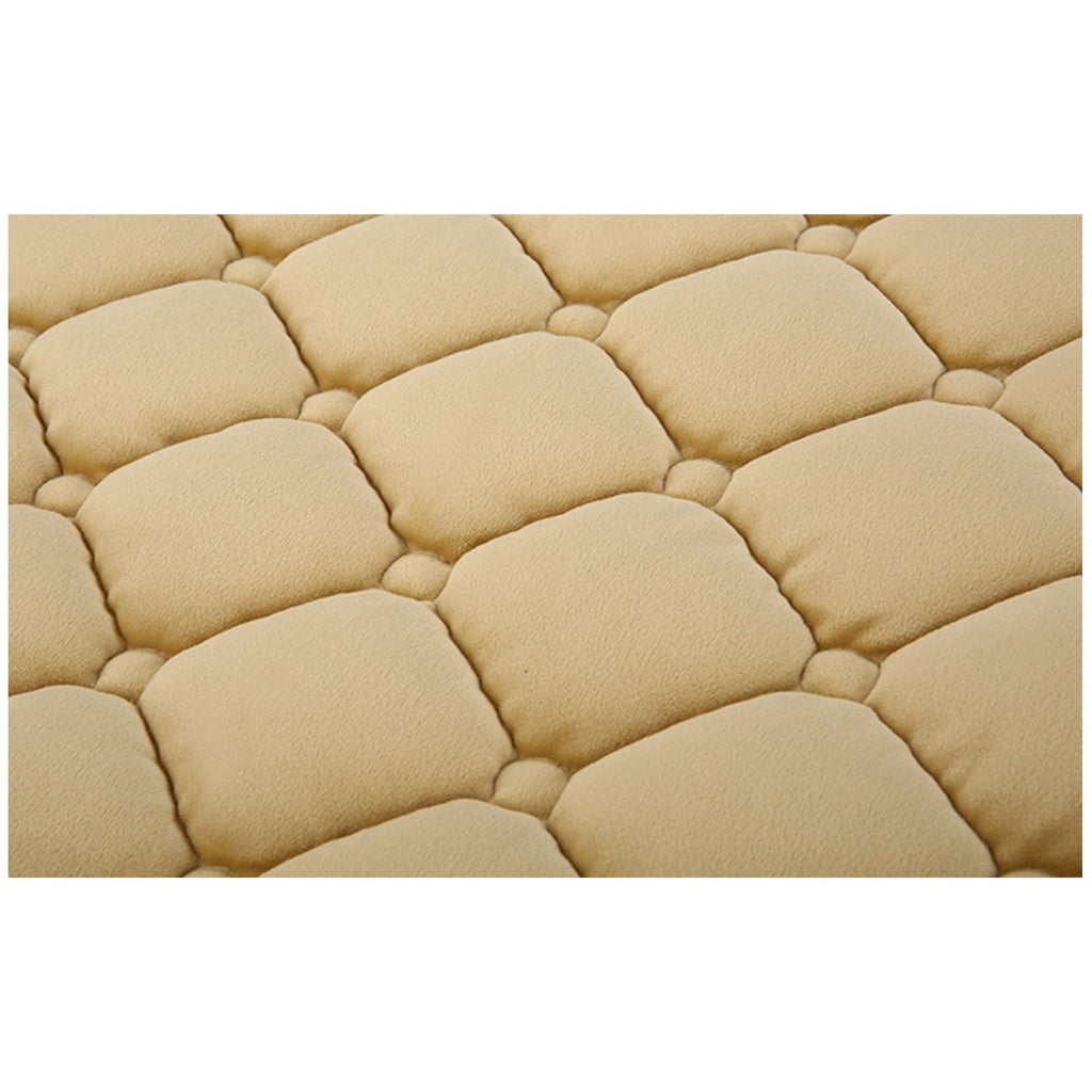 LSFYSZD Universal 3D Car Seat Breathable Plush Pad Mat For Auto Chair Cushion Four Seasons Front Rear Flax Cushion Seat Protector