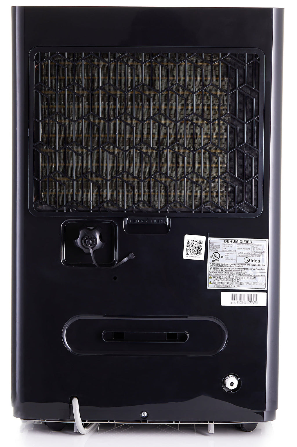 Midea 50-Pint Smart Dehumidifier with Pump - Wet Rooms, Energy Star, Black, MAD50PS1WBL