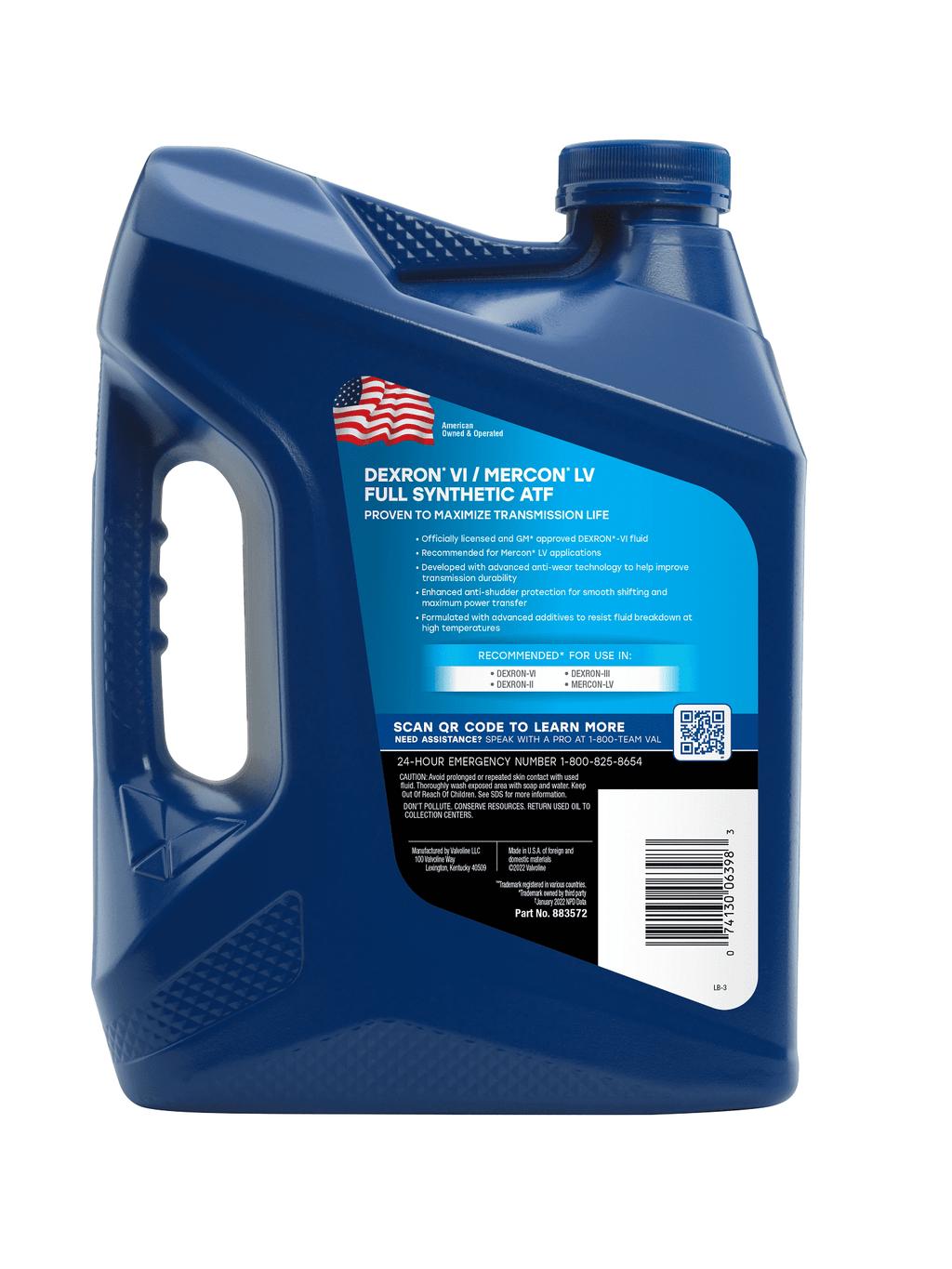 Valvoline ATF Dexron VI/Mercon LV Full Synthetic , 1 Gallon Fits select: 2011-2019 CHEVROLET SILVERADO, 2011-2020 CHEVROLET EQUINOX