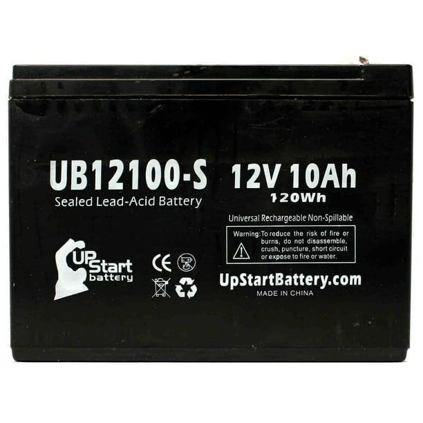4x Pack - Neuton Mowers CE5 Battery Replacement - UB12100-S Universal Sealed Lead Acid Battery (12V, 10Ah, 10000mAh, F2 Terminal, AGM, SLA)