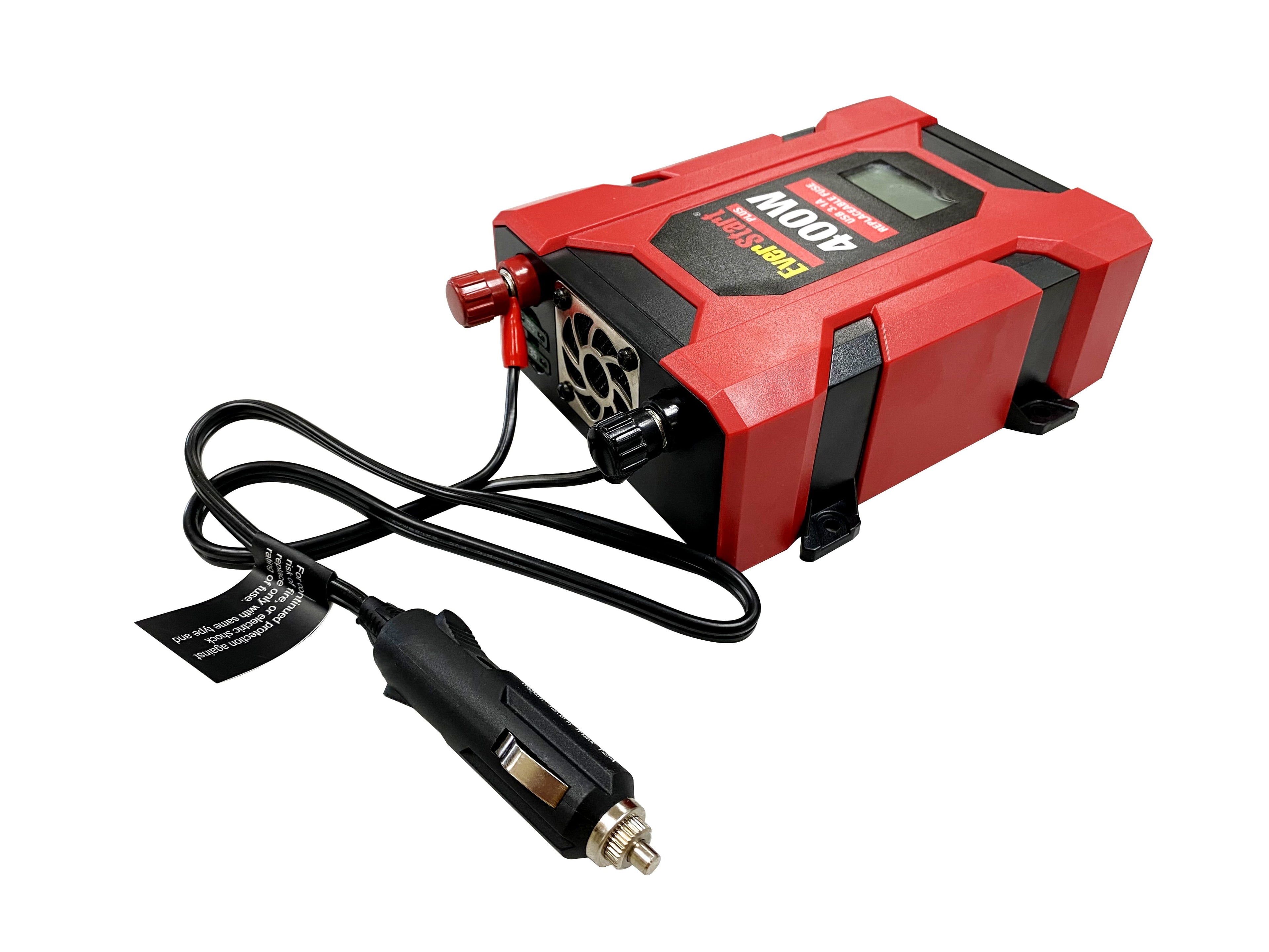 EverStart 400 Watts Portable Slim Inverter with Digital Display and Multiple USB and AC Ports