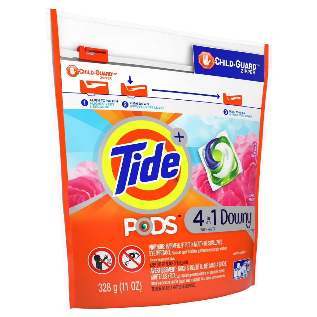 Tide Pods Laundry Detergent Soap Packs with Downy, April Fresh, 12 Ct